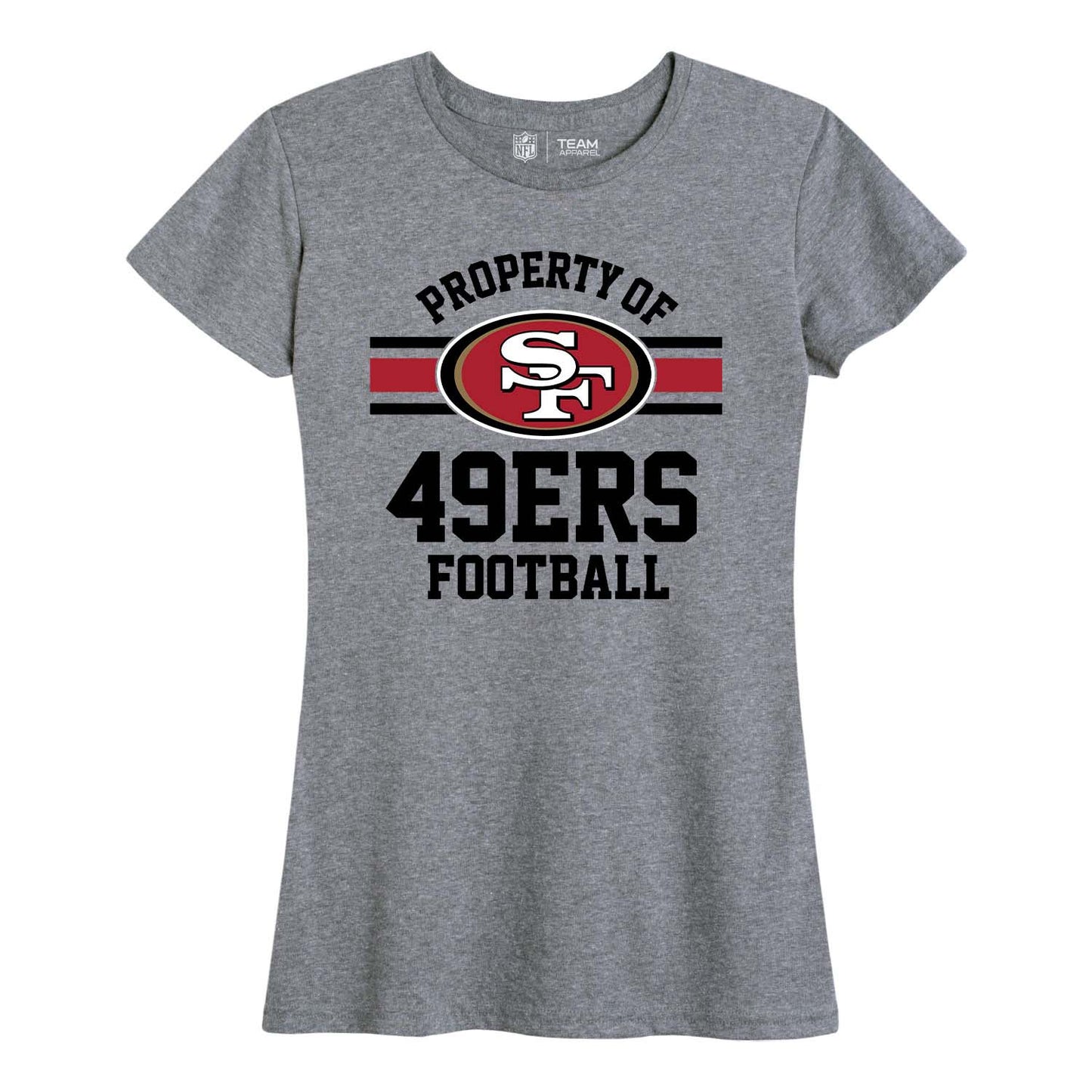 San Francisco 49ers NFL Women's Property Of Lightweight Plus Size T-Shirt - Sport Gray