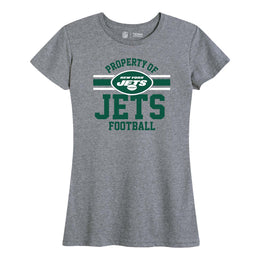 New York Jets NFL Women's Property Of Lightweight Plus Size T-Shirt - Sport Gray