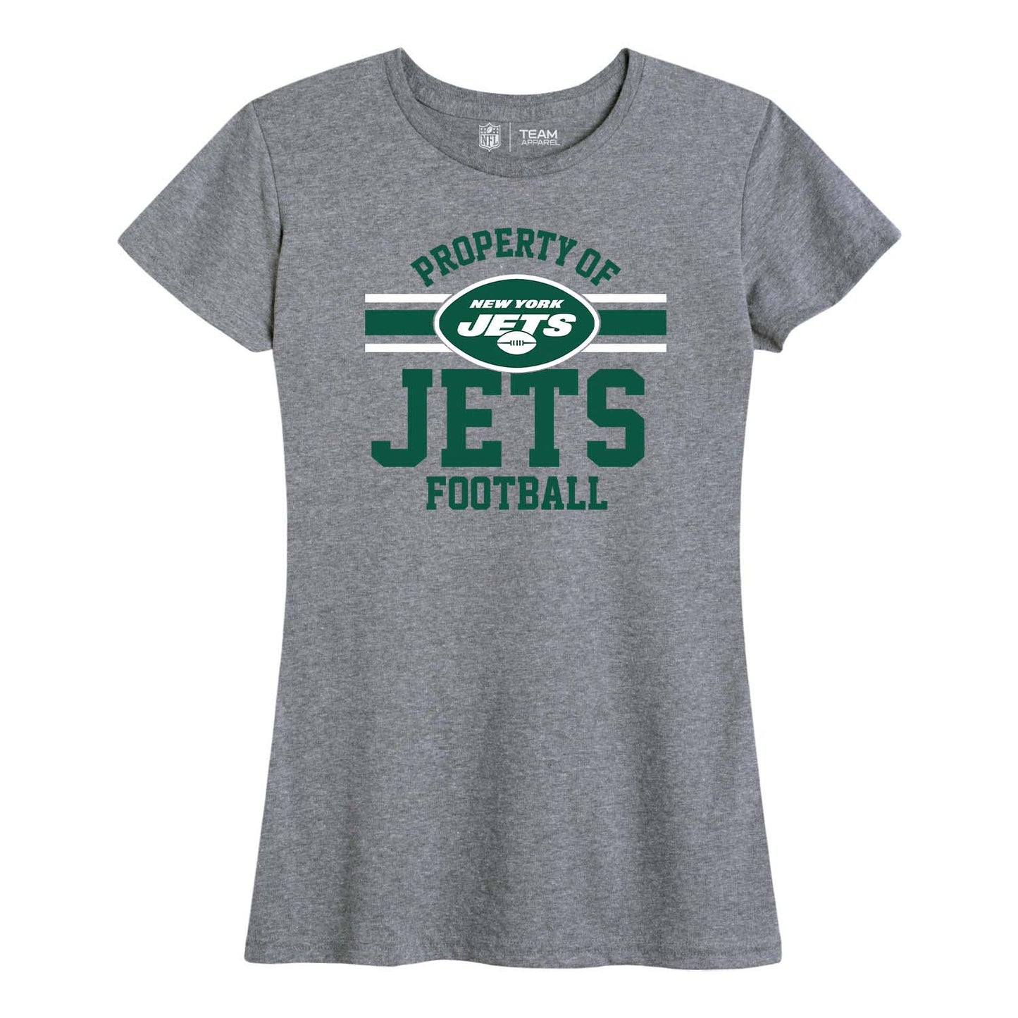New York Jets NFL Women's Property Of Lightweight Plus Size T-Shirt - Sport Gray