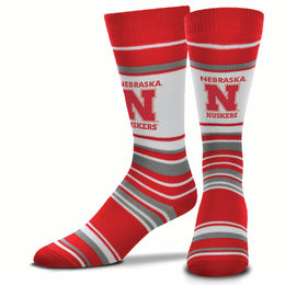 Nebraska Cornhuskers Collegiate University Striped Dress Socks - Red