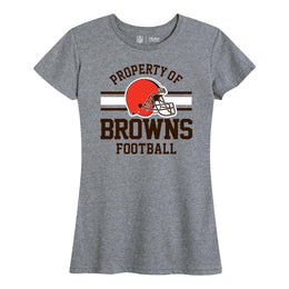 Cleveland Browns NFL Women's Property Of Lightweight Plus Size T-Shirt - Sport Gray