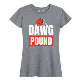Cleveland Browns NFL Womens Team Slogan Short Sleeve Tshirt - Sport Gray