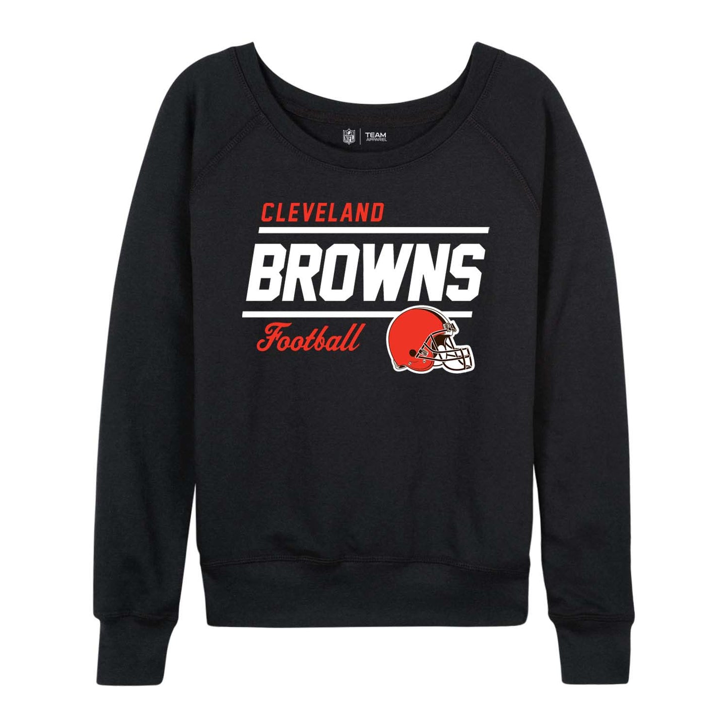 Cleveland Browns NFL Womens Crew Neck Light Weight - Black