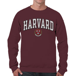 Harvard Crimson NCAA Adult Tackle Twill Crewneck Sweatshirt - Maroon