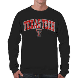 Texas Tech Red Raiders NCAA Adult Tackle Twill Crewneck Sweatshirt - Black