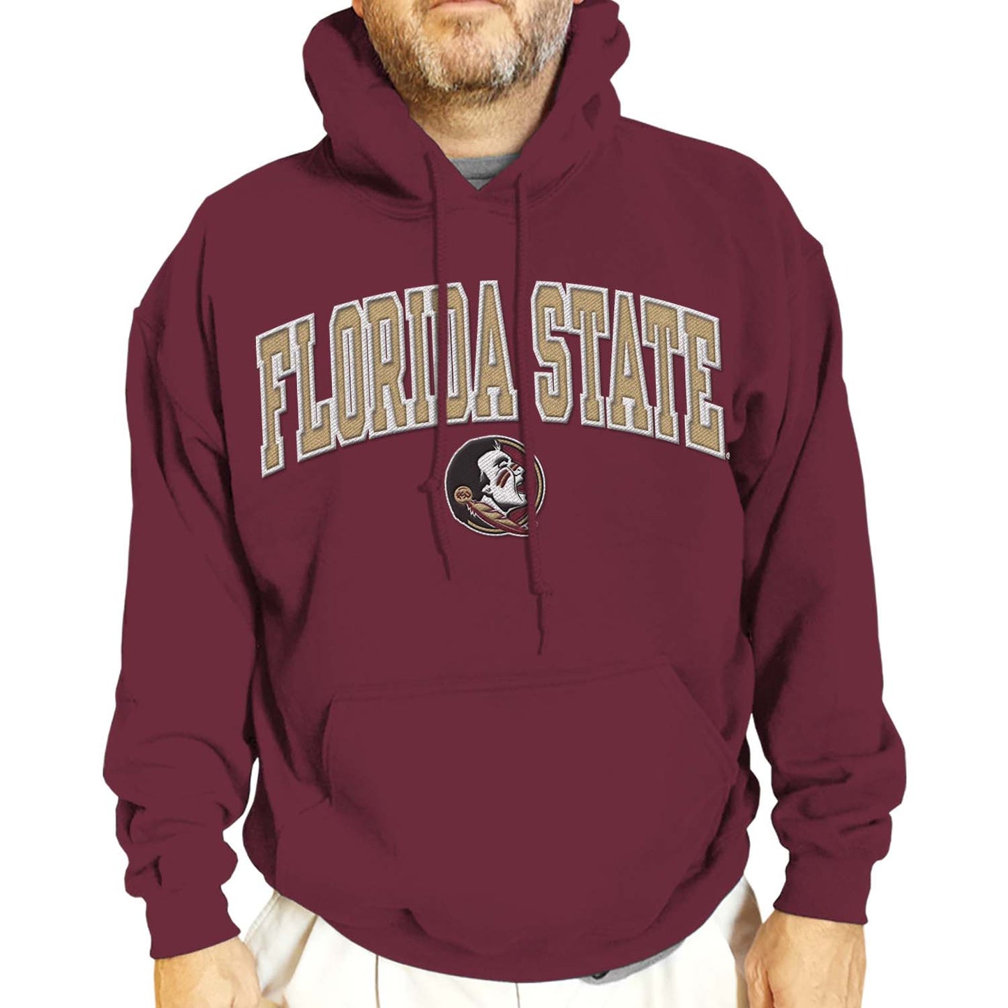 Florida State Seminoles NCAA Adult Tackle Twill Hooded Sweatshirt - Maroon