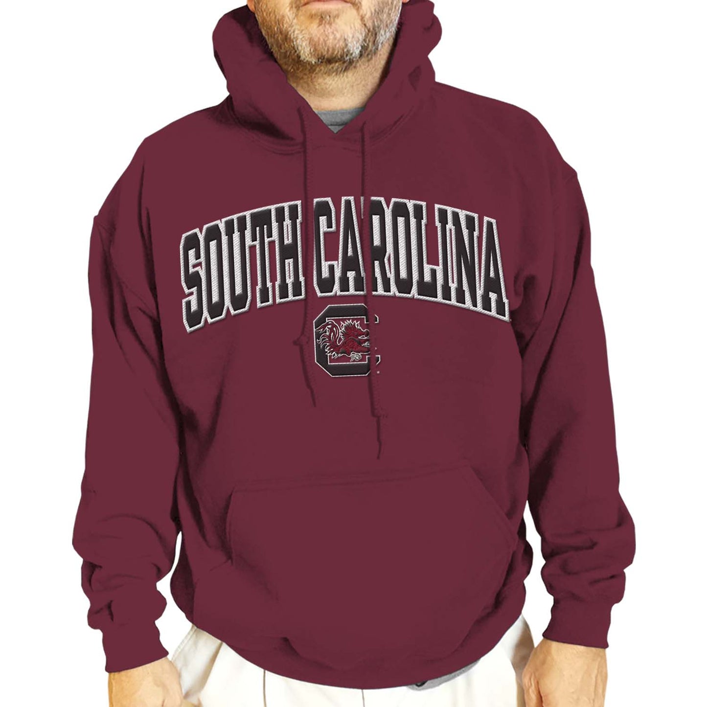 South Carolina Gamecocks NCAA Adult Tackle Twill Hooded Sweatshirt - Maroon