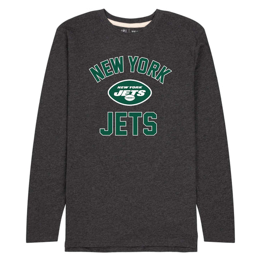 New York Jets NFL Gameday Adult Long Sleeve Shirt - Charcoal