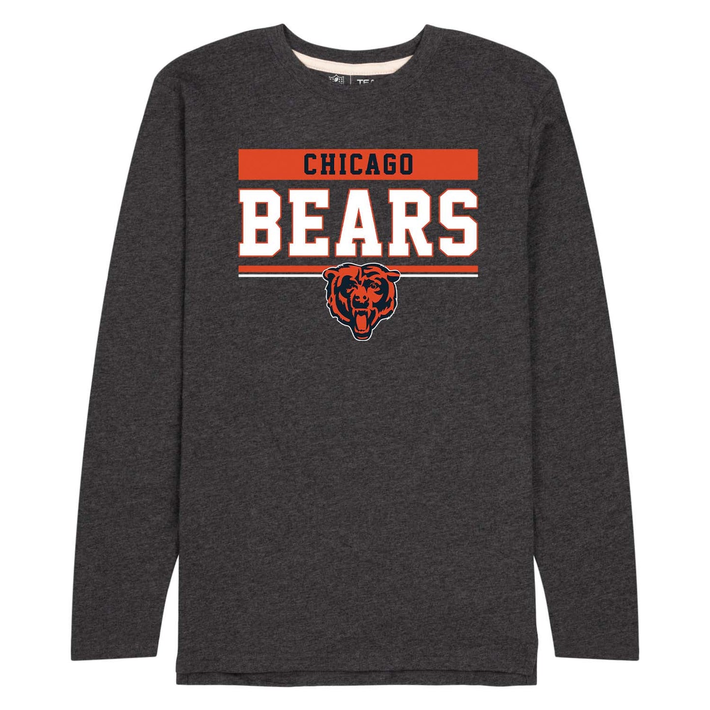 Chicago Bears NFL Adult Charcoal Long Sleeve T Shirt - Charcoal