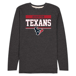 Houston Texans NFL Adult Charcoal Long Sleeve T Shirt - Charcoal