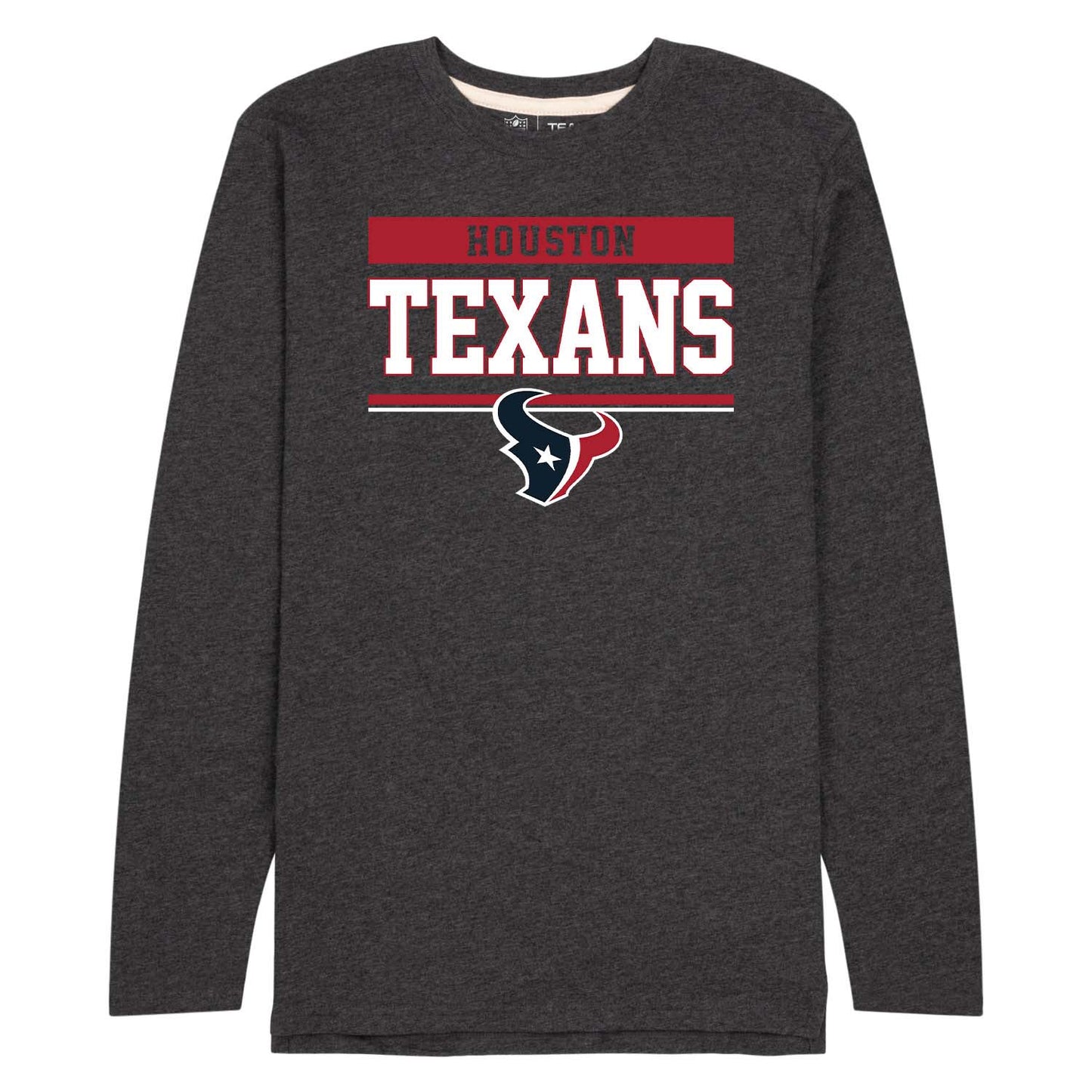 Houston Texans NFL Adult Charcoal Long Sleeve T Shirt - Charcoal