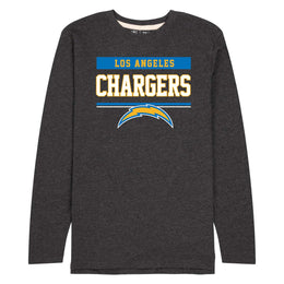 Los Angeles Chargers NFL Adult Charcoal Long Sleeve T Shirt - Charcoal