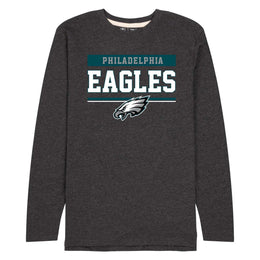 Philadelphia Eagles NFL Adult Charcoal Long Sleeve T Shirt - Charcoal
