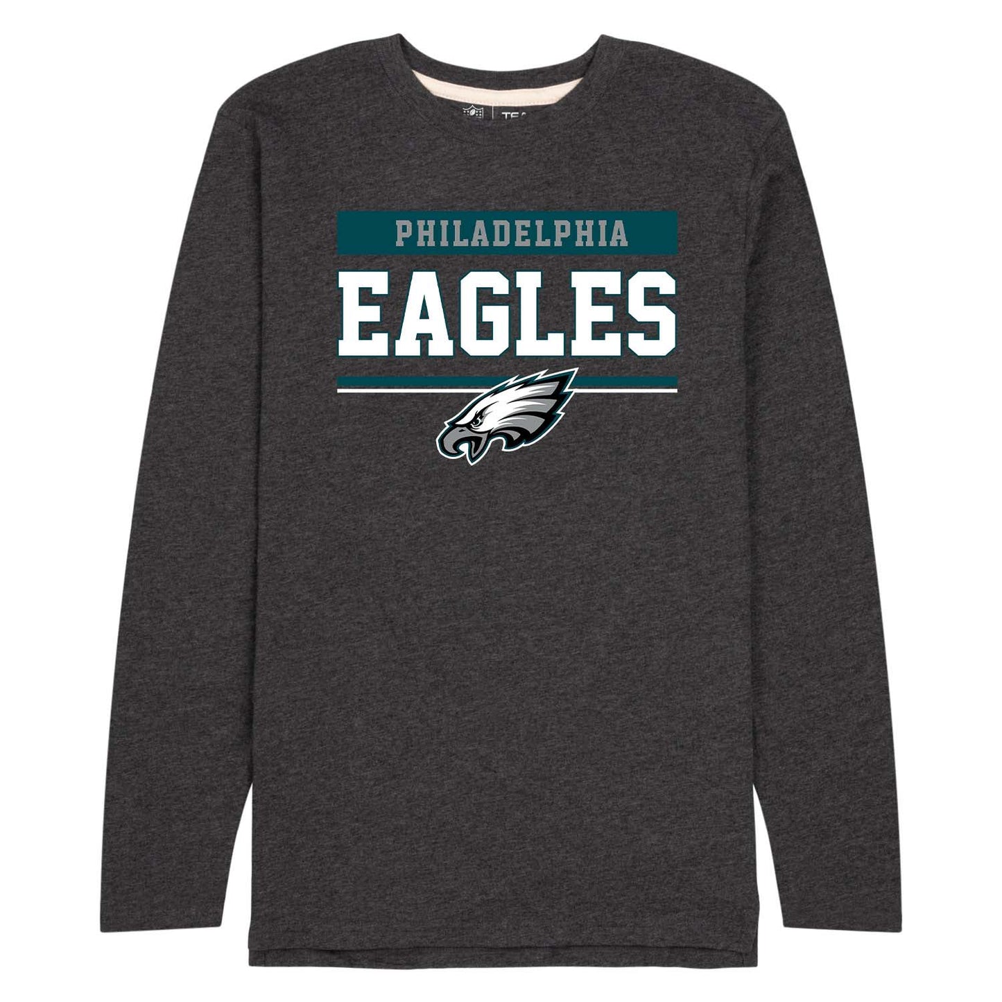 Philadelphia Eagles NFL Adult Charcoal Long Sleeve T Shirt - Charcoal