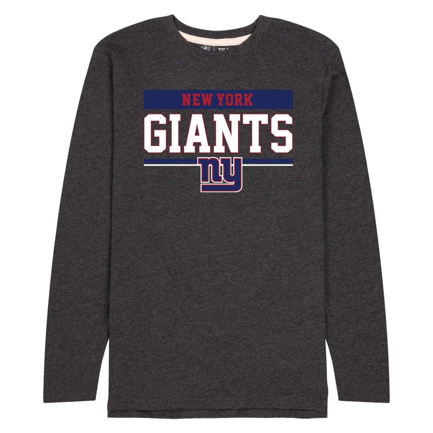 New York Giants NFL Adult Charcoal Long Sleeve T Shirt - Charcoal