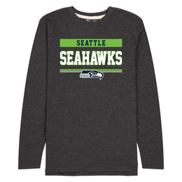 Seattle Seahawks NFL Adult Charcoal Long Sleeve T Shirt - Charcoal