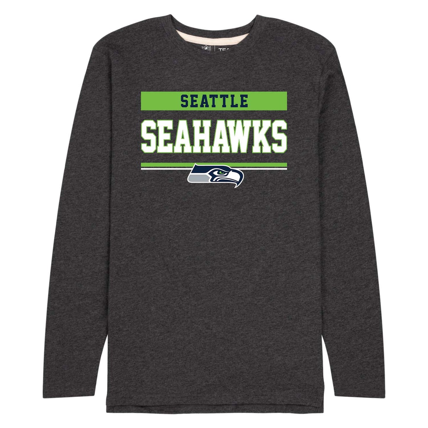 Seattle Seahawks NFL Adult Charcoal Long Sleeve T Shirt - Charcoal