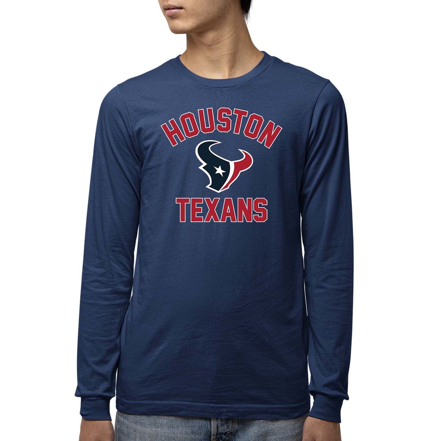Houston Texans NFL Gameday Youth Football Long Sleeve Shirt - Navy