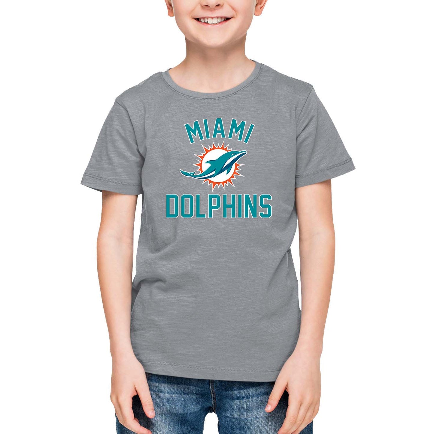 Miami Dolphins NFL Youth Gameday Football T-Shirt - Gray