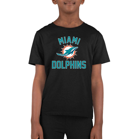 Miami Dolphins NFL Youth Gameday Football T-Shirt - Black