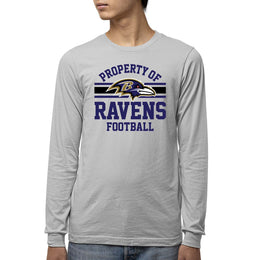 Baltimore Ravens NFL Youth Property Of Long Sleeve Lightweight T Shirt - Sport Gray