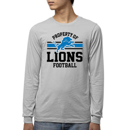Detroit Lions NFL Youth Property Of Long Sleeve Lightweight T Shirt - Sport Gray