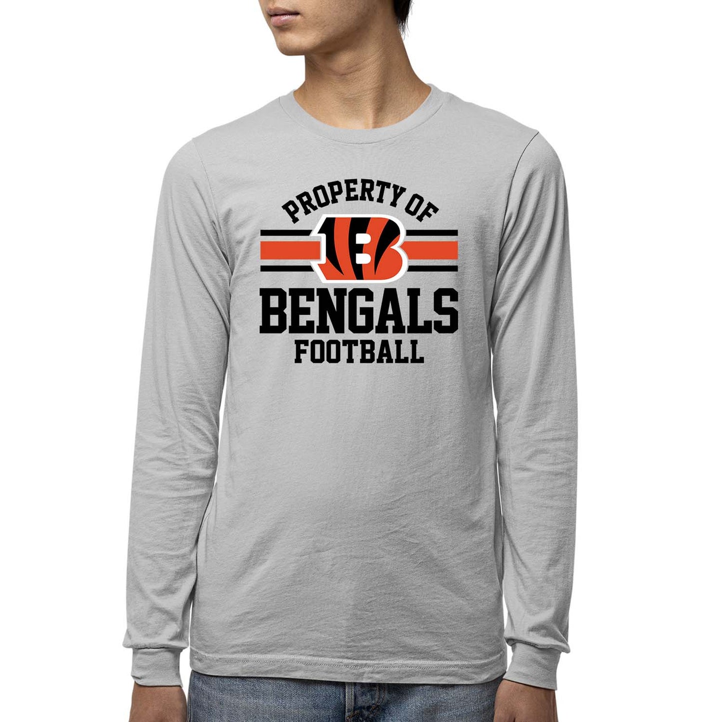 Cincinnati Bengals NFL Youth Property Of Long Sleeve Lightweight T Shirt - Sport Gray