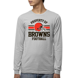 Cleveland Browns NFL Youth Property Of Long Sleeve Lightweight T Shirt - Sport Gray