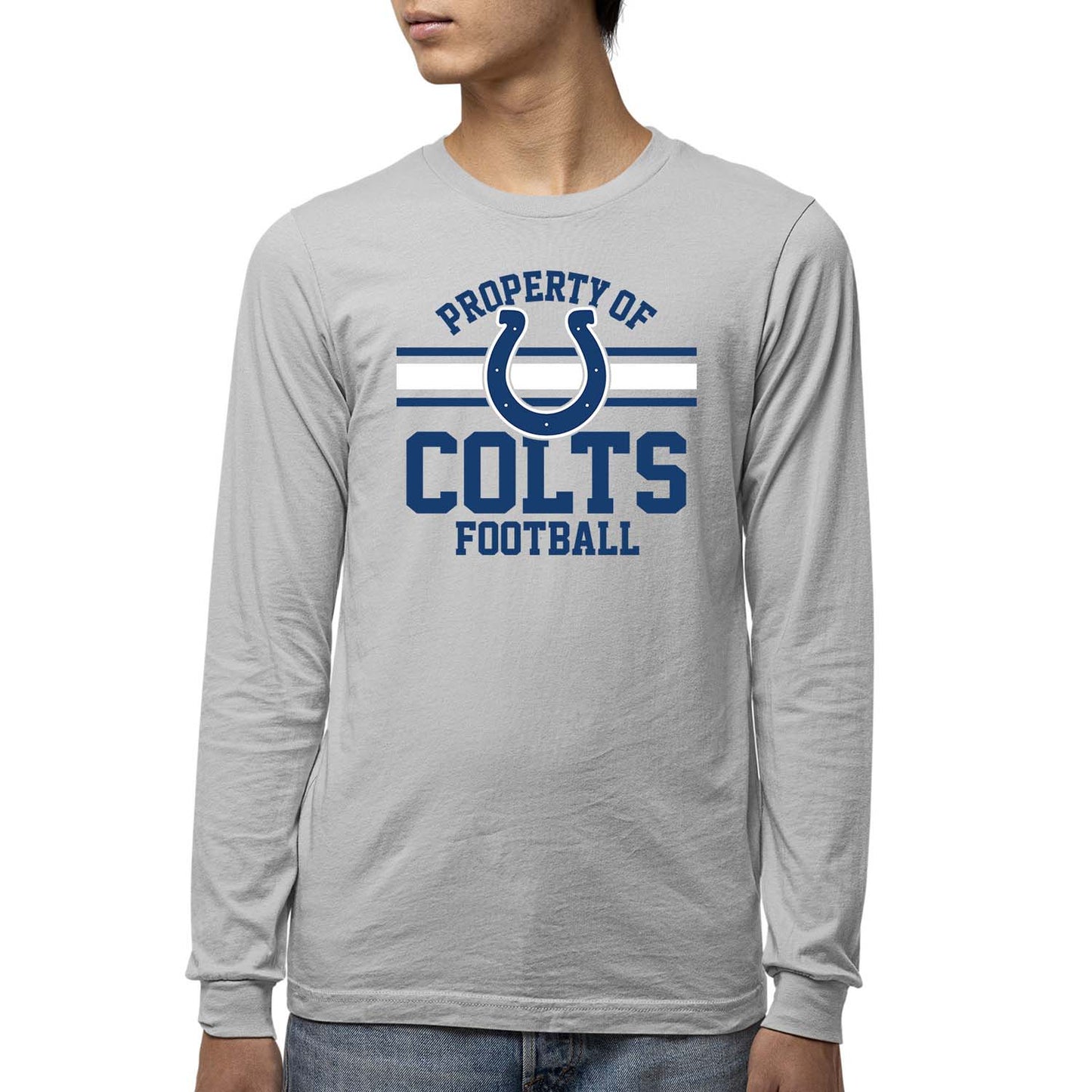 Indianapolis Colts NFL Youth Property Of Long Sleeve Lightweight T Shirt - Sport Gray