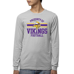 Minnesota Vikings NFL Youth Property Of Long Sleeve Lightweight T Shirt - Sport Gray