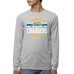 Los Angeles Chargers NFL Youth Property Of Long Sleeve Lightweight T Shirt - Sport Gray