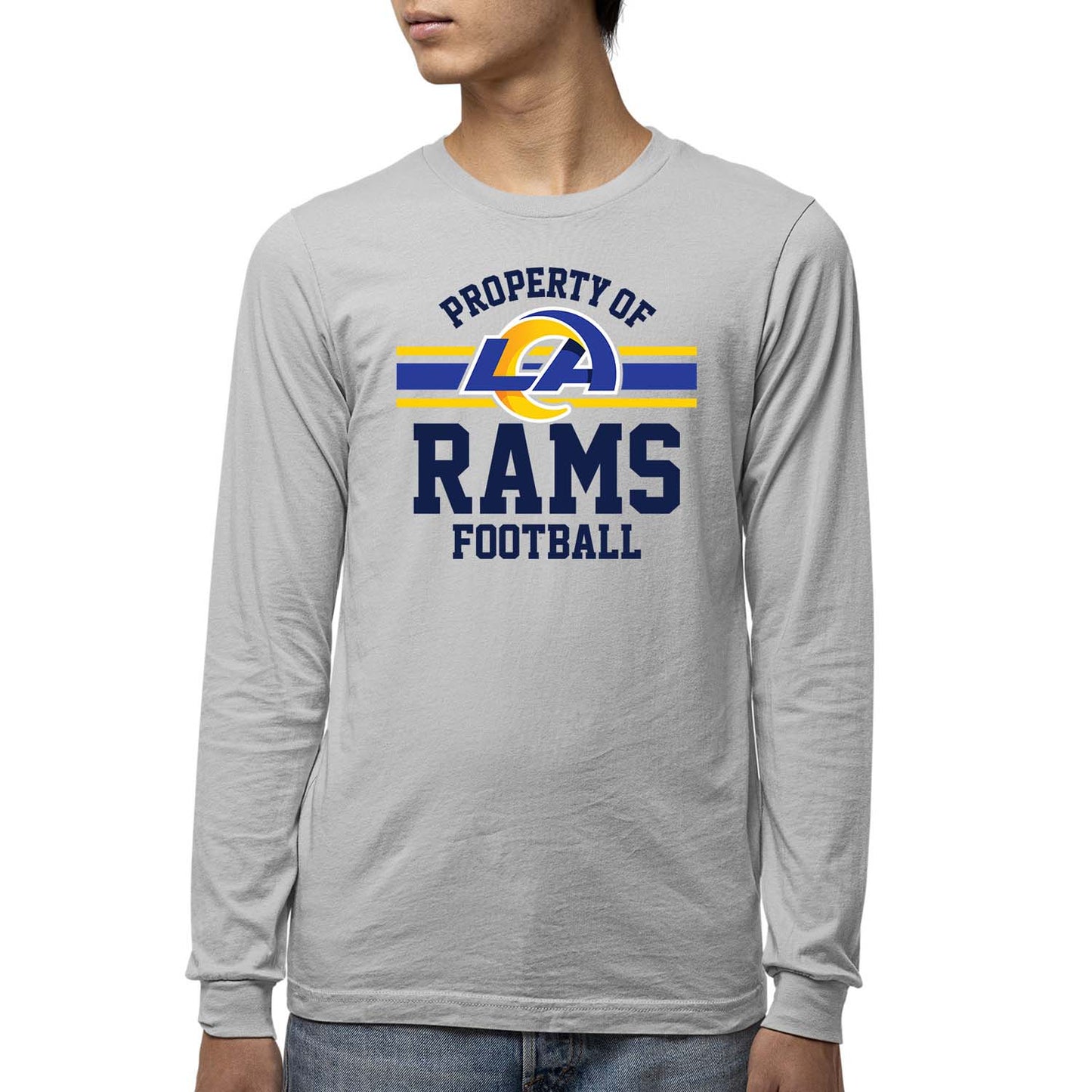 Los Angeles Rams NFL Youth Property Of Long Sleeve Lightweight T Shirt - Sport Gray