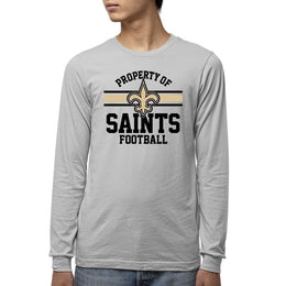 New Orleans Saints NFL Youth Property Of Long Sleeve Lightweight T Shirt - Sport Gray