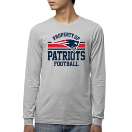 New England Patriots NFL Youth Property Of Long Sleeve Lightweight T Shirt - Sport Gray