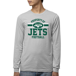 New York Jets NFL Youth Property Of Long Sleeve Lightweight T Shirt - Sport Gray