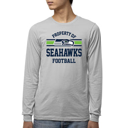 Seattle Seahawks NFL Youth Property Of Long Sleeve Lightweight T Shirt - Sport Gray