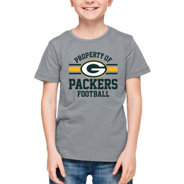 Green Bay Packers NFL Youth Property Of Short Sleeve Lightweight T Shirt - Sport Gray