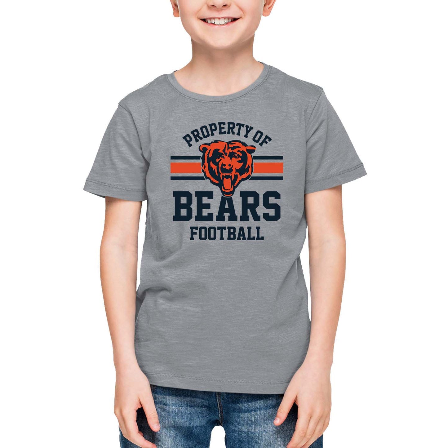 Chicago Bears NFL Youth Property Of Short Sleeve Lightweight T Shirt - Sport Gray