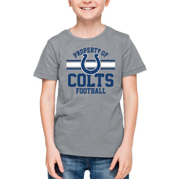 Indianapolis Colts NFL Youth Property Of Short Sleeve Lightweight T Shirt - Sport Gray