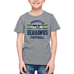 Seattle Seahawks NFL Youth Property Of Short Sleeve Lightweight T Shirt - Sport Gray