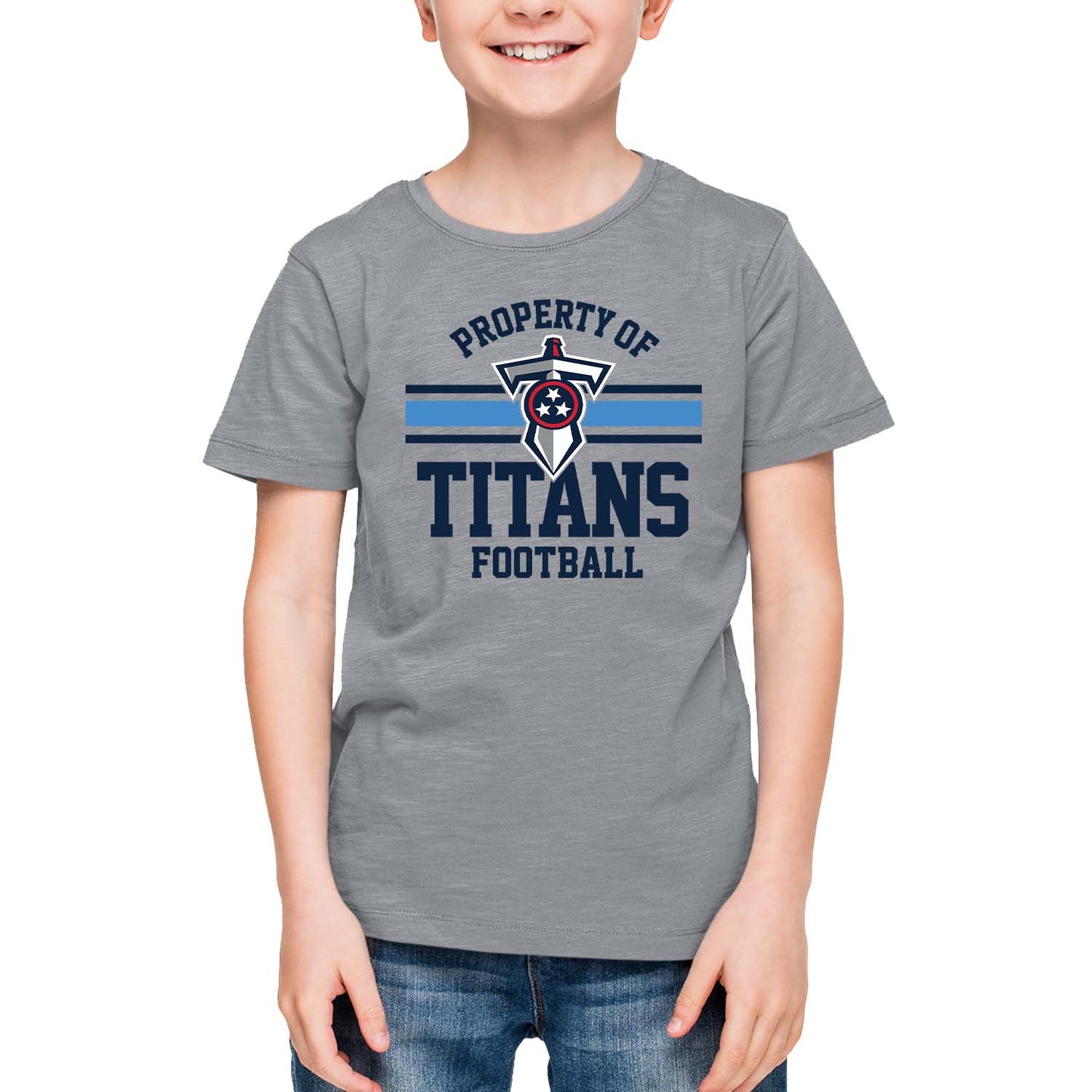 Tennessee Titans NFL Youth Property Of Short Sleeve Lightweight T Shirt - Sport Gray
