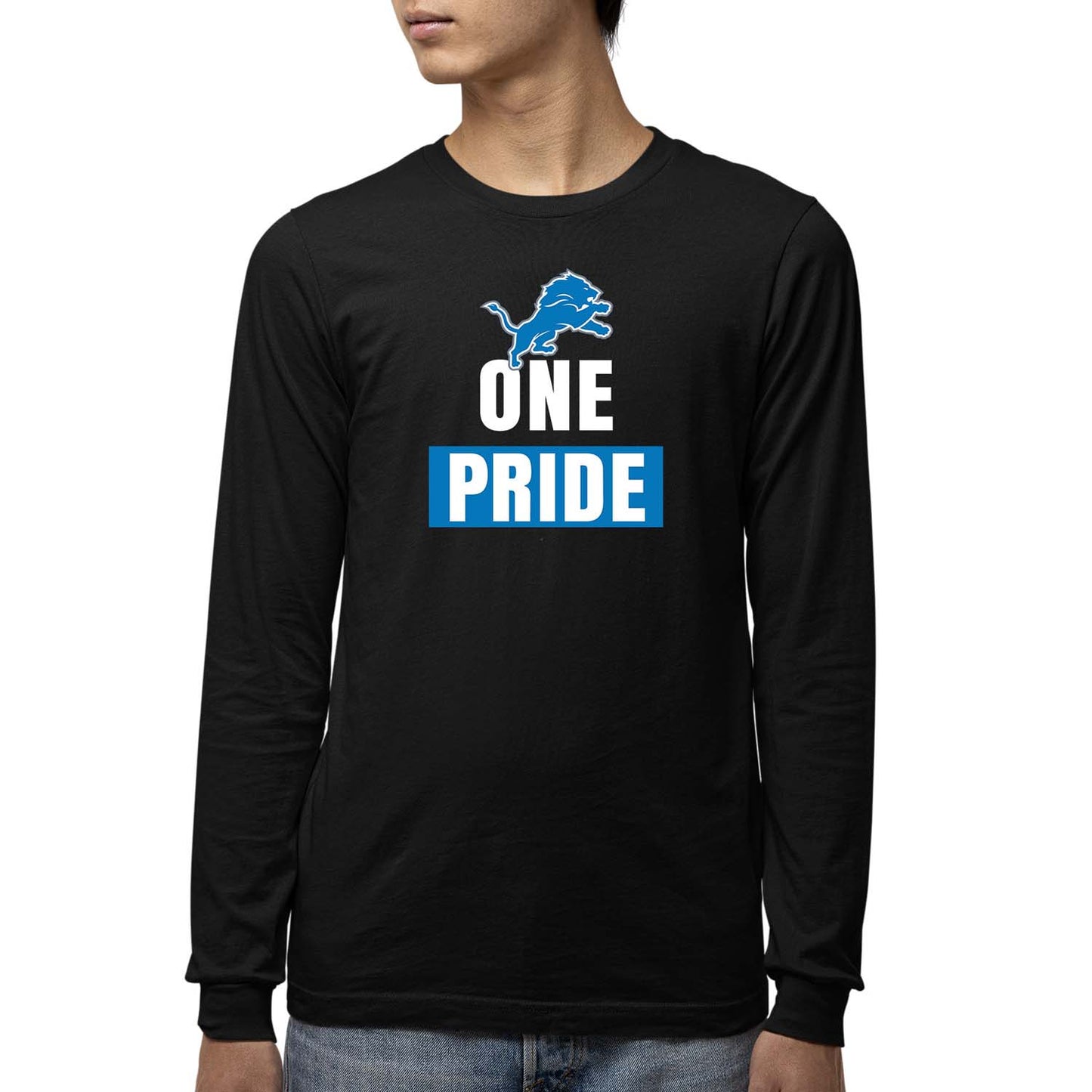 Detroit Lions NFL Youth Team Slogan Long Sleeve Shirt  - Black