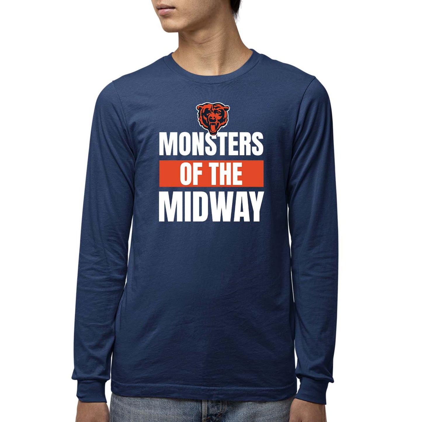 Chicago Bears NFL Youth Team Slogan Long Sleeve Shirt  - Navy