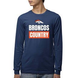 Denver Broncos NFL Youth Team Slogan Long Sleeve Shirt  - Navy