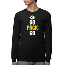 Green Bay Packers NFL Youth Team Slogan Long Sleeve Shirt  - Black