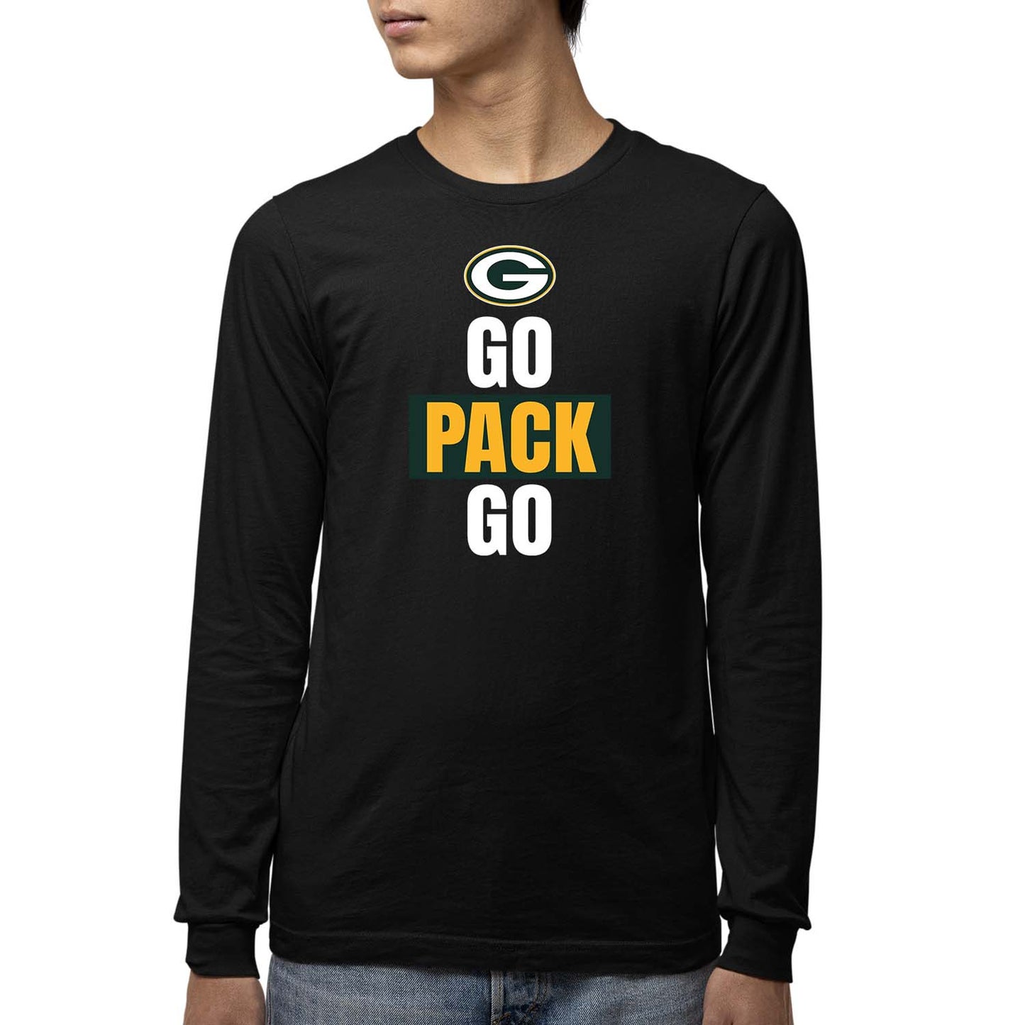 Green Bay Packers NFL Youth Team Slogan Long Sleeve Shirt  - Black