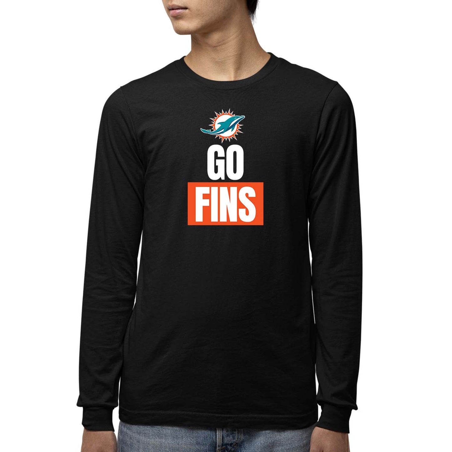 Miami Dolphins NFL Youth Team Slogan Long Sleeve Shirt  - Black