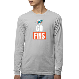 Miami Dolphins NFL Youth Team Slogan Long Sleeve Shirt  - Gray