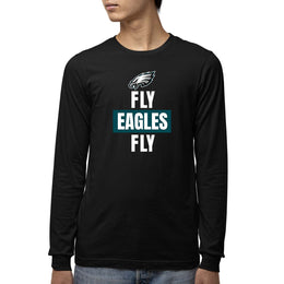 Philadelphia Eagles NFL Youth Team Slogan Long Sleeve Shirt  - Black
