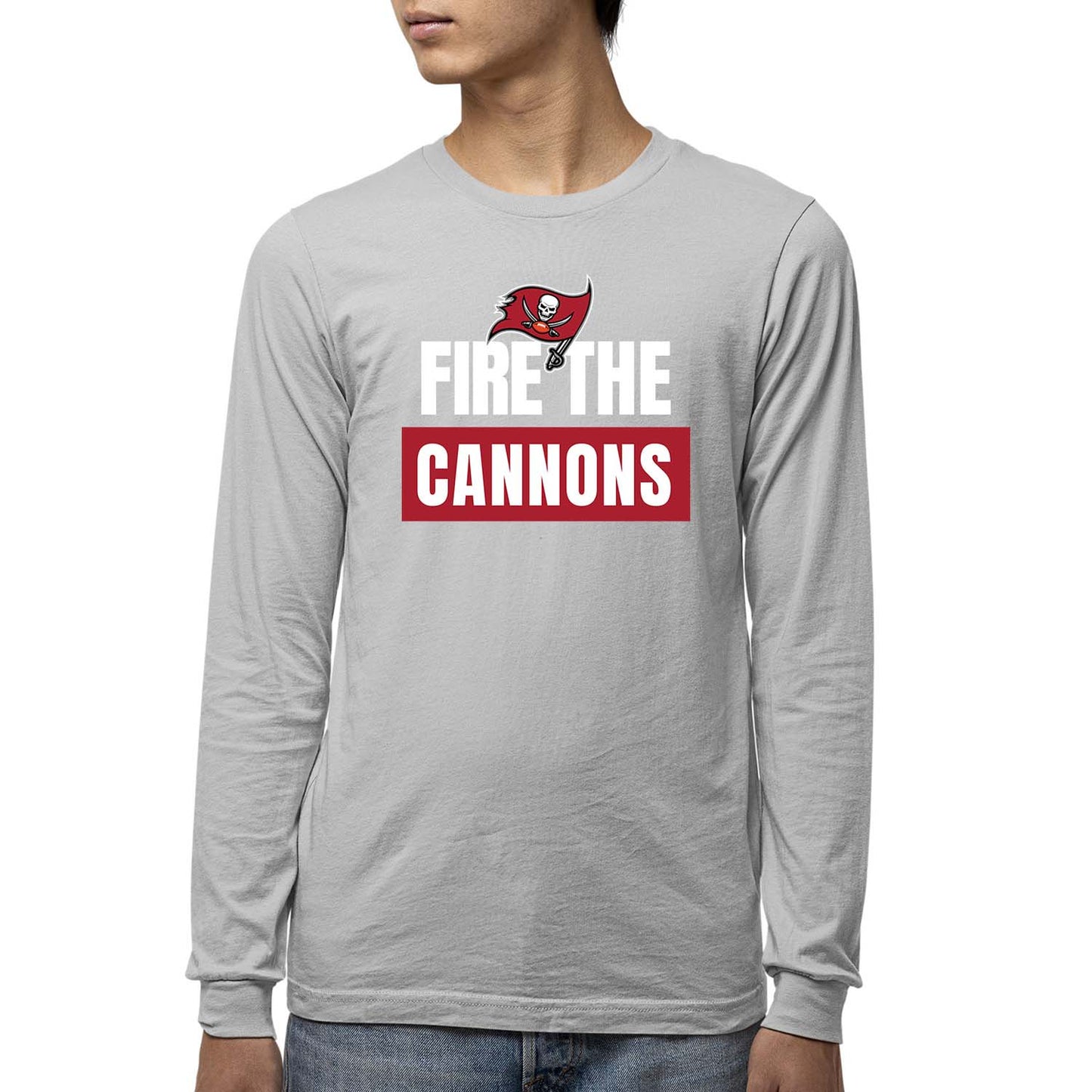 Tampa Bay Buccaneers NFL Youth Team Slogan Long Sleeve Shirt  - Gray